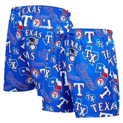 Men's Pro Standard Royal Texas Rangers Toss Logo Woven Shorts