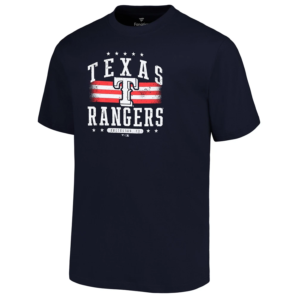 Men's Profile  Navy Texas Rangers Big & Tall Americana T-Shirt