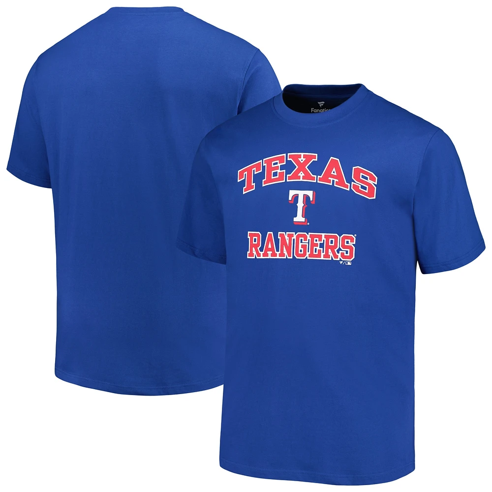 Men's Profile Royal Texas Rangers Big & Tall Heart Soul T-Shirt