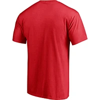 T-shirt rouge pour homme avec logo de la ville natale des Texas Rangers