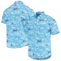 Men's Reyn Spooner Light Blue Texas Rangers Kekai Performance Button-Down Shirt
