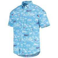 Men's Reyn Spooner Light Blue Texas Rangers Kekai Performance Button-Down Shirt