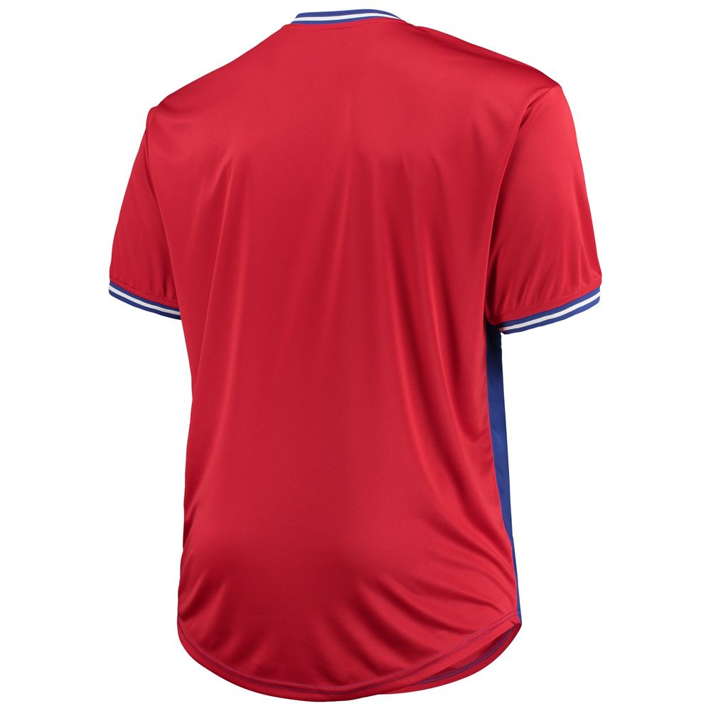 Men's Texas Rangers Royal/Red Solid V-Neck T-Shirt