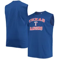 Texas Rangers Fanatics Branded Big & Tall Muscle Tank Top - Royal/Gray