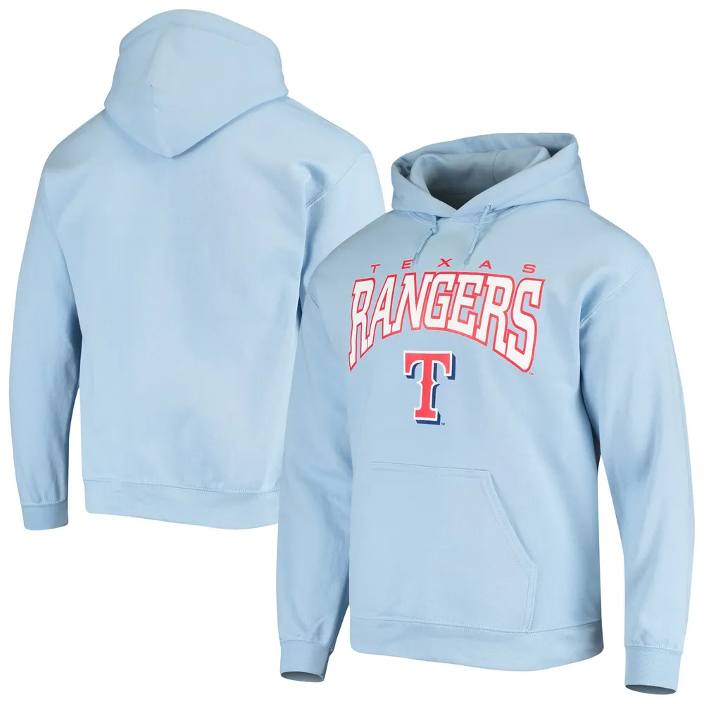 Lids Texas Rangers Stitches Team Logo Pullover Hoodie - Light Blue