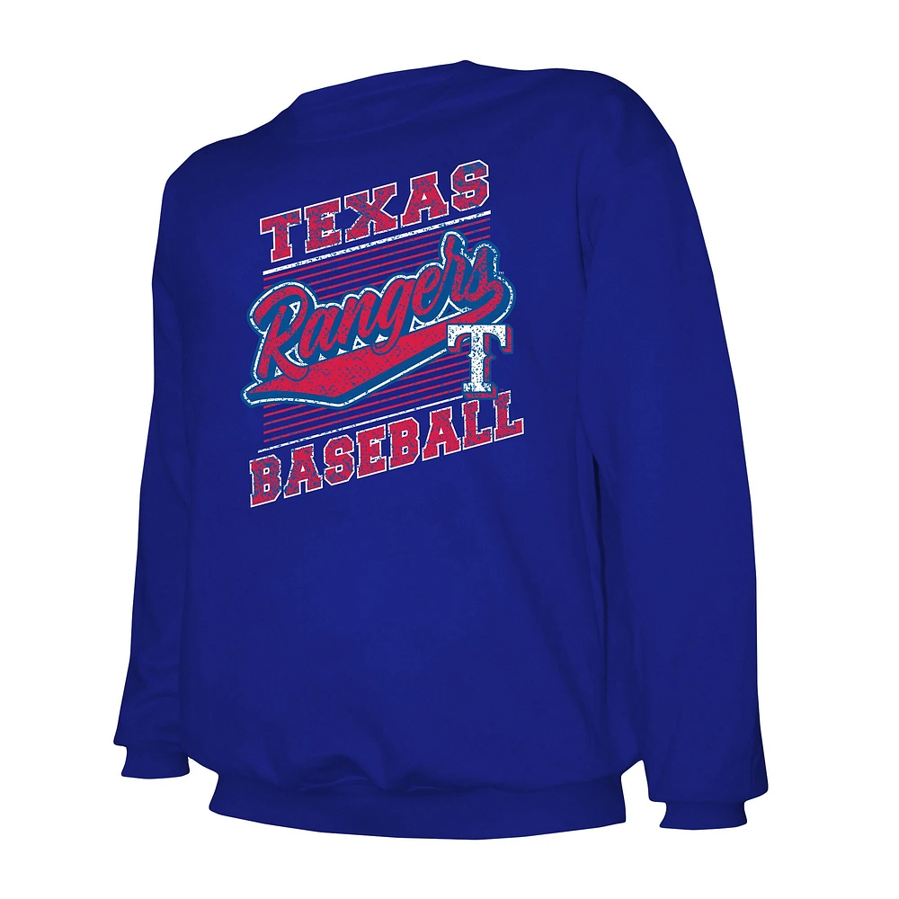 Sweat-shirt ras du cou léger Stitches Royal Texas Rangers pour homme