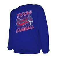 Men's Stitches Royal Texas Rangers Pullover Sweatshirt