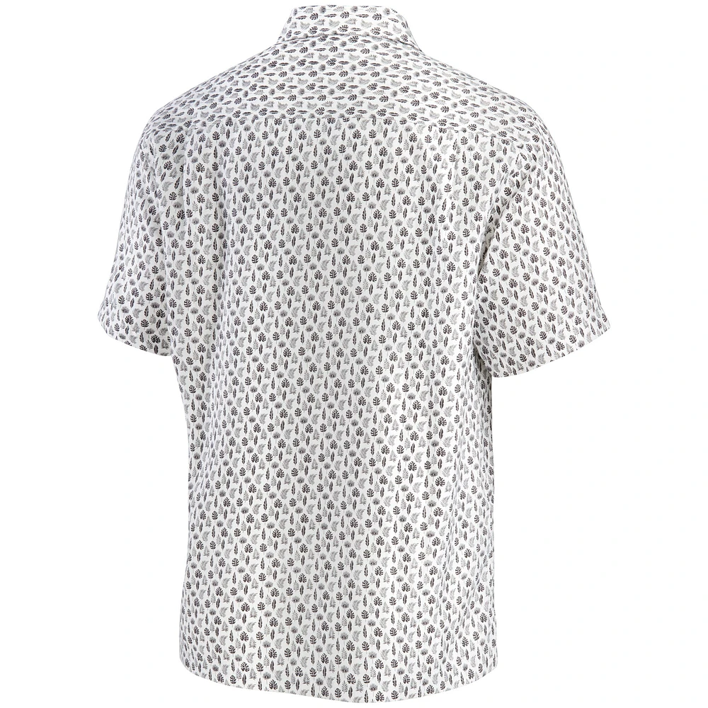 Chemise boutonnée à manches courtes Tommy Bahama Texas Rangers Baja Mar pour homme, blanc