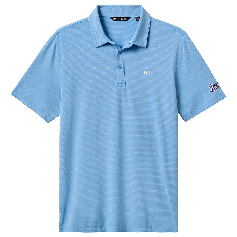 Men's TravisMathew Light Blue Texas Rangers The Heater Polo