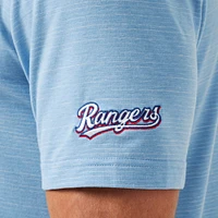 Polo TravisMathew bleu clair Texas Rangers The Heater pour hommes