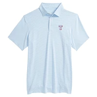 Polo Vineyard Vines bleu clair Texas Rangers Bradley Stripe pour hommes