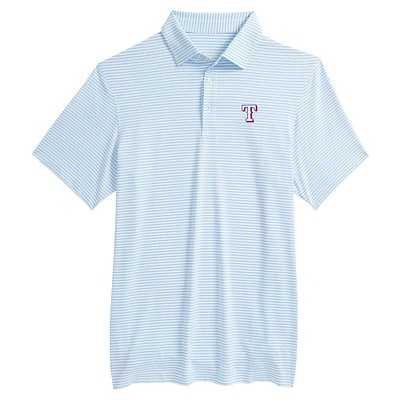 Men's Vineyard Vines  Light Blue Texas Rangers Bradley Stripe Polo