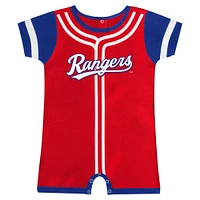 Barboteuse rouge Texas Rangers Fast Pitch Fanatics pour nouveau-nés et nourrissons