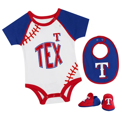 Ensemble body noué, bob et chaussons Texas Rangers pour nouveau-né bébé