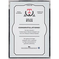 Carte encadrée autographiée Nolan Ryan Texas Rangers 2013 Topps Museum Collection #CCBA-NR #5/5