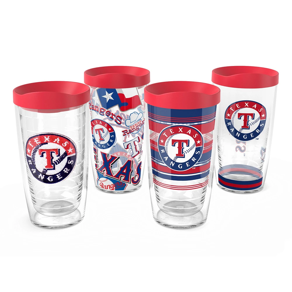 Tervis Texas Rangers paquet de quatre 16oz. Ensemble de gobelets classiques