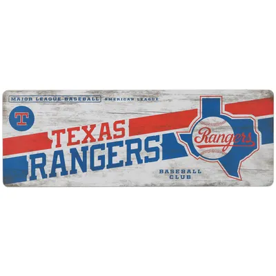 Texas Rangers 10" x 28" Traditions Wood Sign