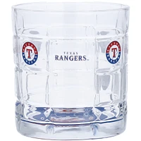 Texas Rangers 10oz. Team Bottoms Up Squared Rocks Glass