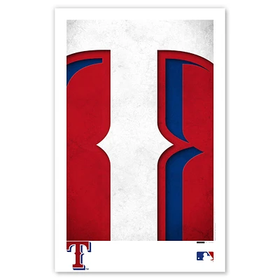 Texas Rangers 11" x 17" Minimalist Logo Poster Print