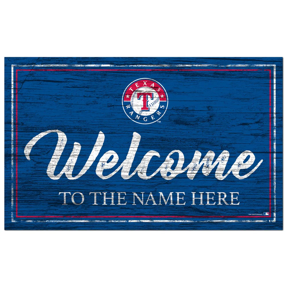 Lids Texas Rangers 11 x 19 Personalized Team Color Welcome Sign