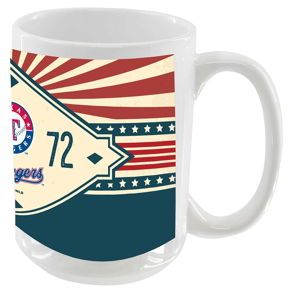 Rangers du Texas 15oz. Tasse de diamant Americana