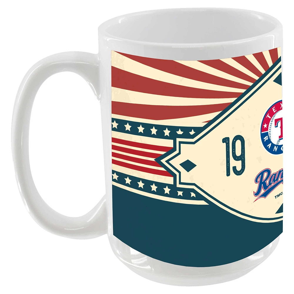 Rangers du Texas 15oz. Tasse de diamant Americana