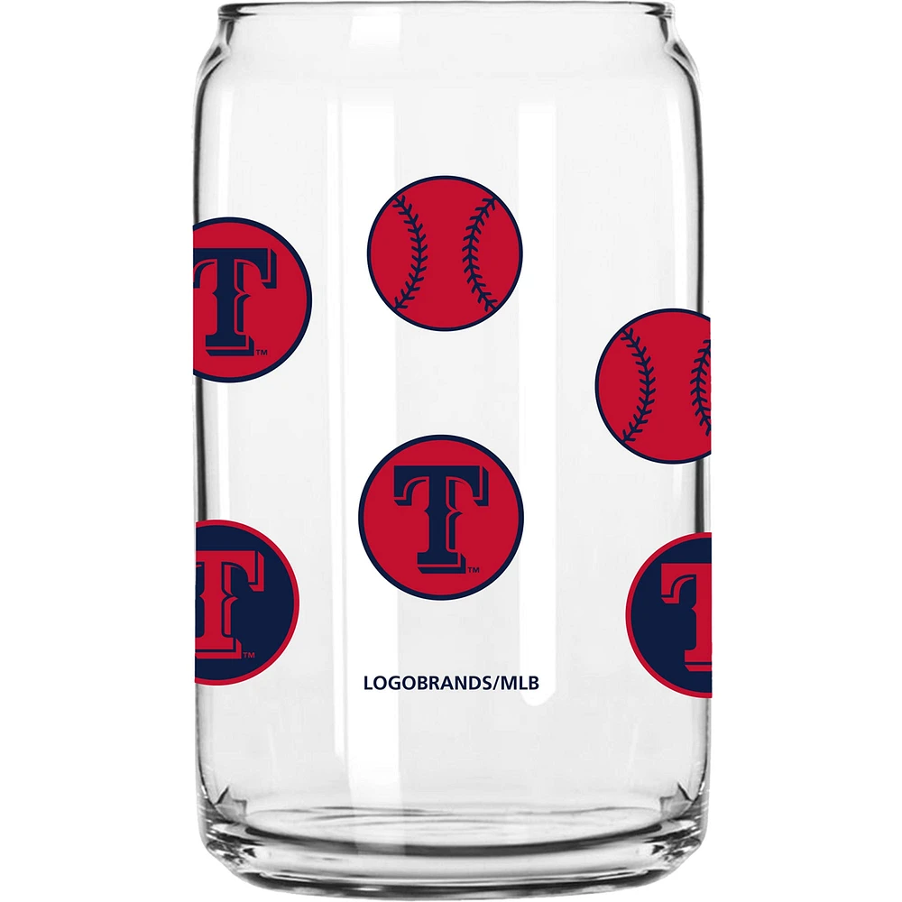 Rangers du Texas 16 oz. Smiley peut verre