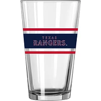 Rangers du Texas 16 oz. Verre à pinte à rayures