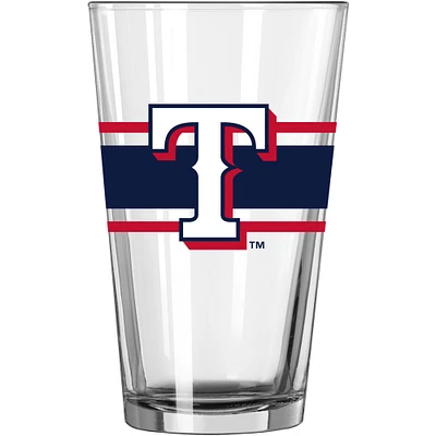 Rangers du Texas 16 oz. Verre à pinte à rayures