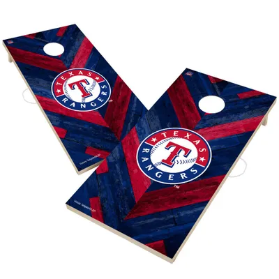 Texas Rangers 2' x 4' Herringbone Design Cornhole Set