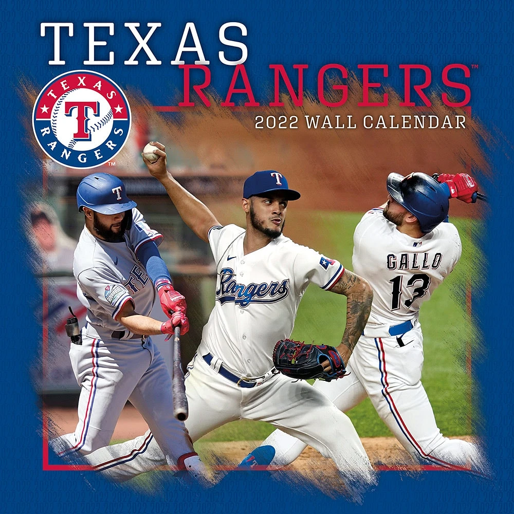 Calendrier mural des Rangers du Texas 2022