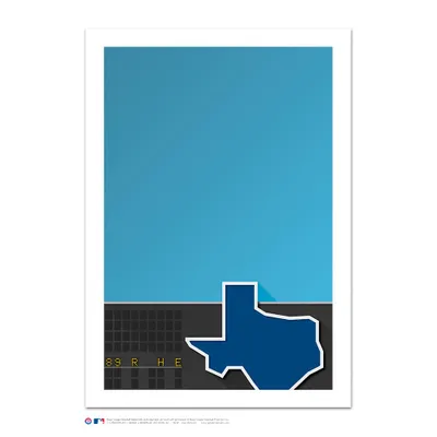 Texas Rangers 24" x 32" Minimalist Arlington Stadium Art Giclee