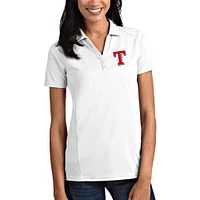 Texas Rangers Antigua Women's Tribute Polo - White