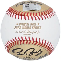 Texas Rangers Autographed Rawlings 2023 World Series Gold Baseball - 8 Signatures