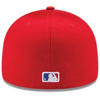 Texas Rangers New Era Authentic Collection On Field 59FIFTY - Fitted Structured Hat Red