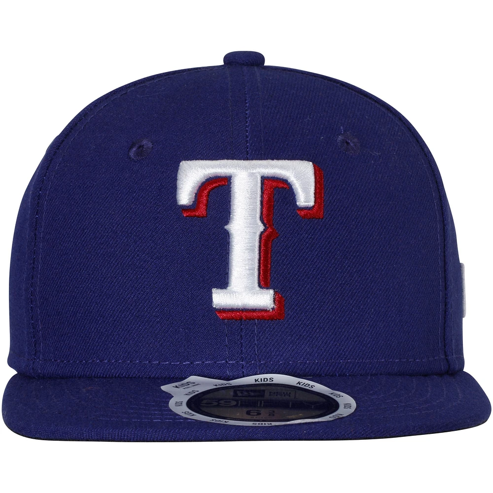 Texas Rangers New Era Youth Game Authentic Collection On-Field 59FIFTY - Casquette ajustée Royal