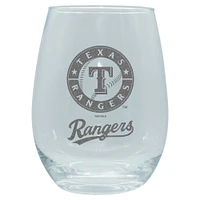 The Memory Company Texas Rangers, paquet de 2, 15 oz. Ensemble de verres à vin sans pied