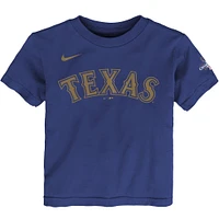 Toddler Nike Corey Seager Blue Texas Rangers 2024 Gold Collection Name & Number T-Shirt