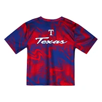Ensemble t-shirt et short de frappeur champ intérieur pour tout-petits, rouge/bleu royal, Texas Rangers