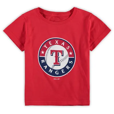 Texas Rangers Fanatics Branded Official Logo T-Shirt - Red