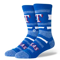 Chaussettes unisexes Stance Texas Rangers Squeeze Tri-Blend Knit Crew