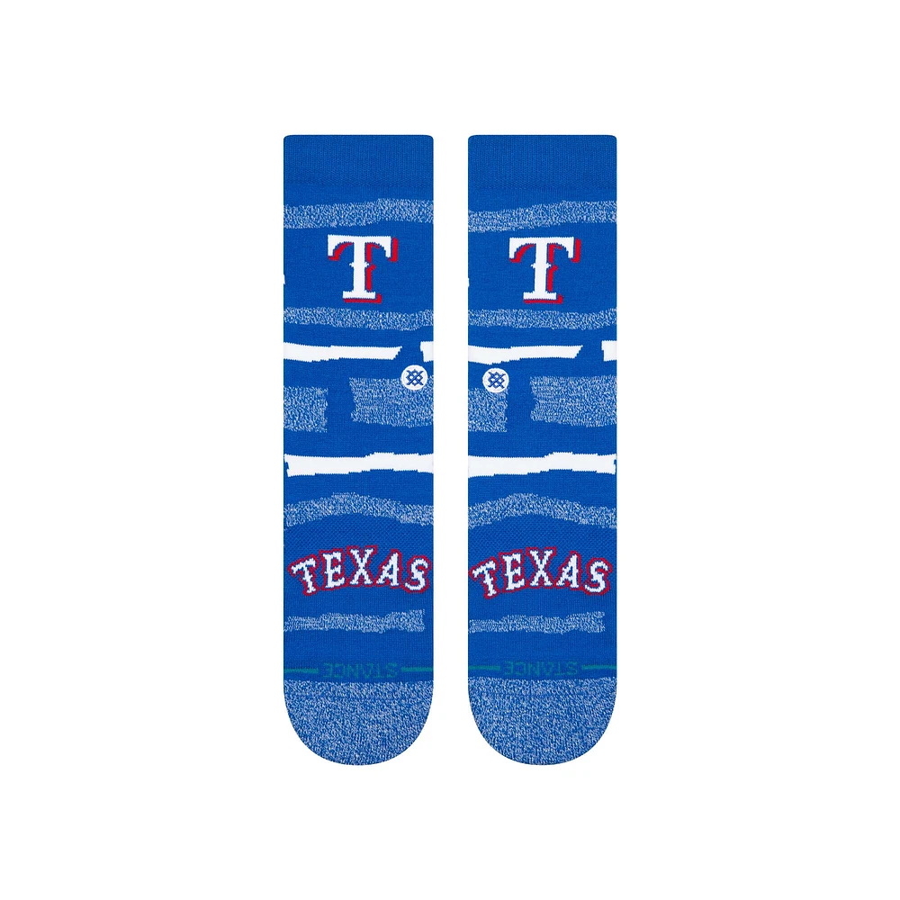 Chaussettes unisexes Stance Texas Rangers Squeeze Tri-Blend Knit Crew