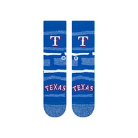 Chaussettes unisexes Stance Texas Rangers Squeeze Tri-Blend Knit Crew