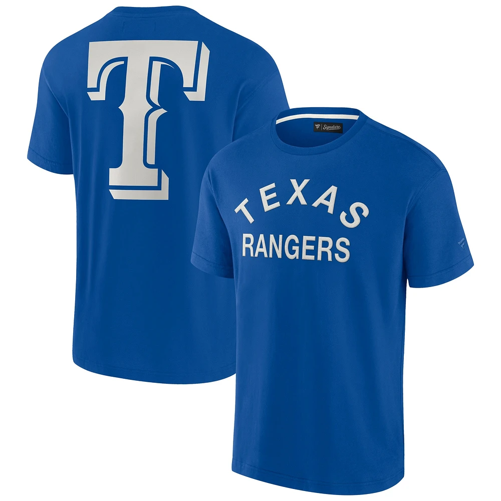 T-shirt unisexe Fanatics Royal Texas Rangers Elements super doux à manches courtes