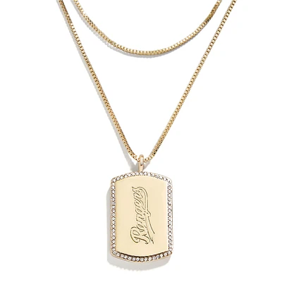 WEAR by Erin Andrews x Baublebar Texas Rangers Dog Tag Necklace