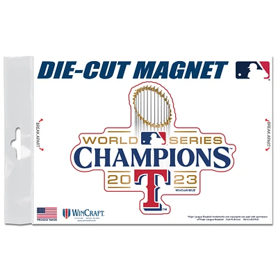 WinCraft Texas Rangers 2023 World Series Champions 3" x 5" Aimant en vinyle intérieur/extérieur