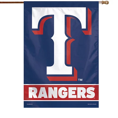 Drapeau de maison WinCraft Texas Rangers 28" x 40" avec mot-symbole