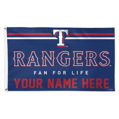 Texas Rangers WinCraft 3' x 5' One-Sided Deluxe Personalized Flag