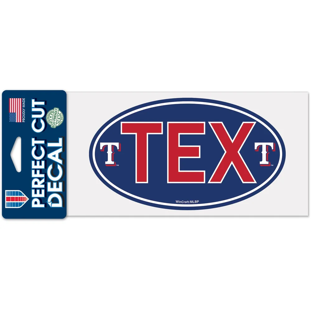 WinCraft Texas Rangers 4'' x 8'' Perfect Cut Decal