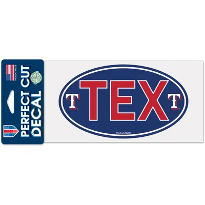 Texas Rangers WinCraft 4'' x 8'' Perfect Cut Decal